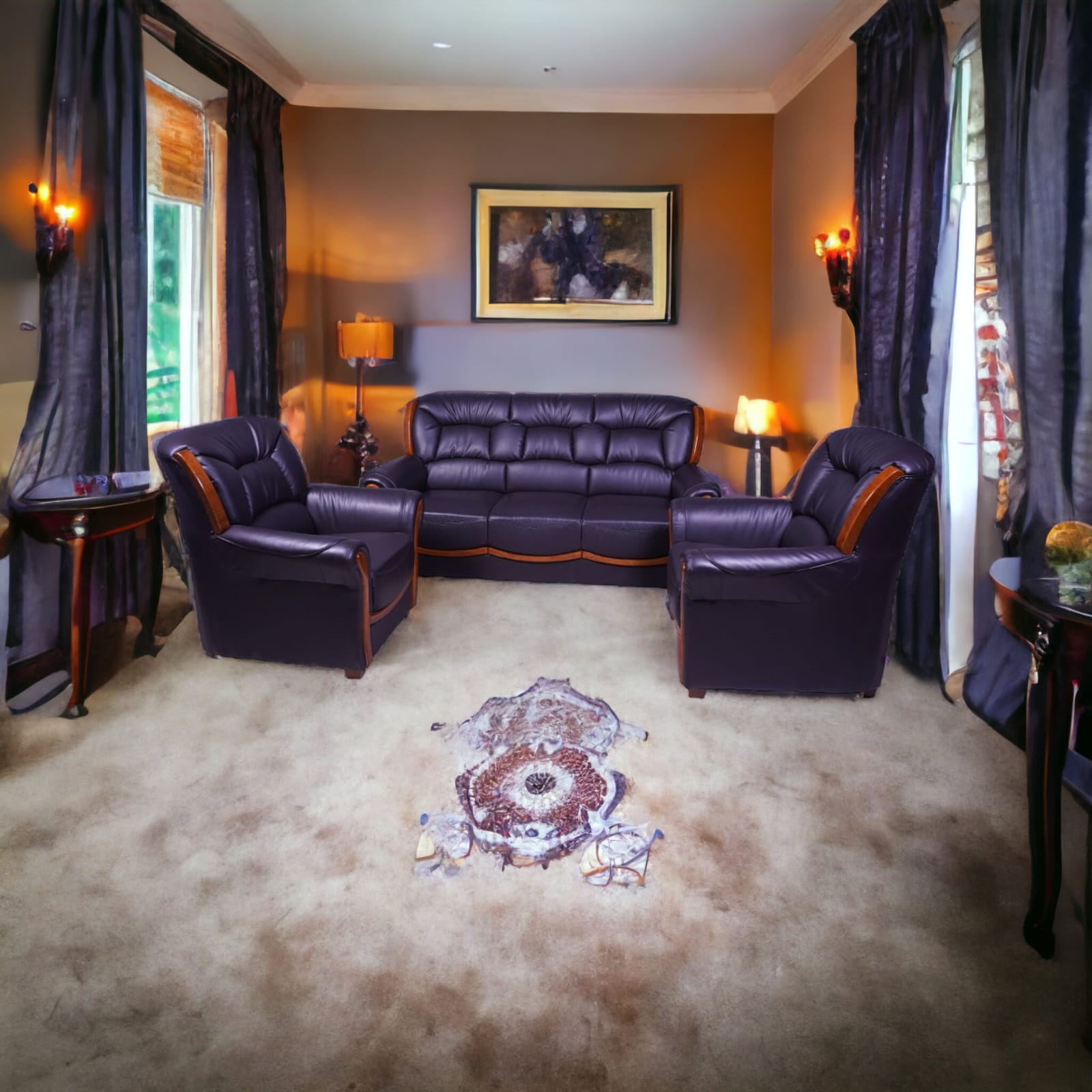 Charcoal 5 seater sofa