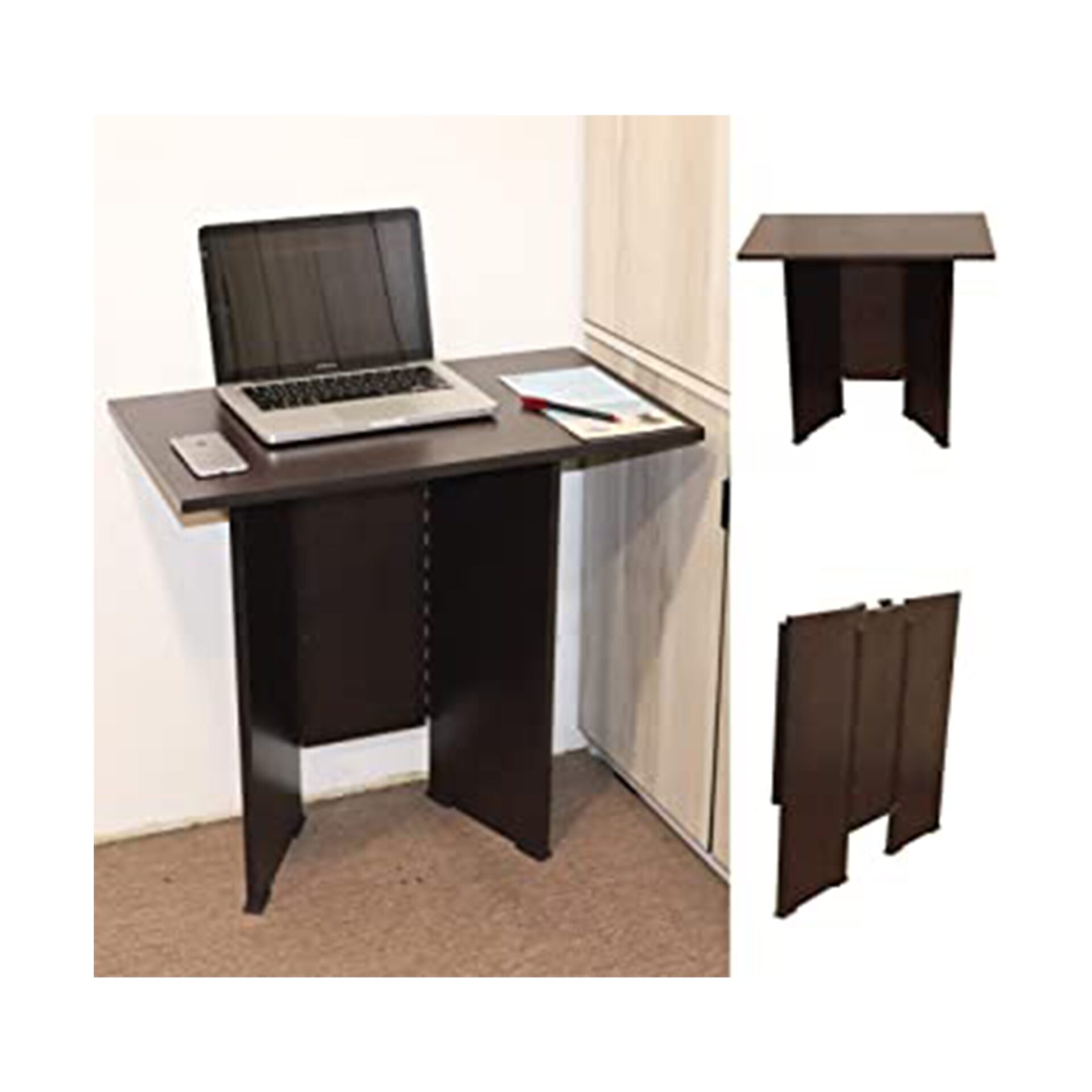 Derry Foldable Table 2 (Walnut)