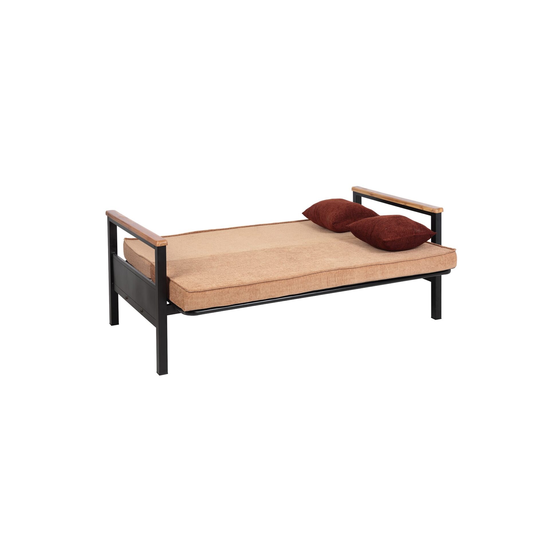 Metal Futon With Wooden Handle - Image 2